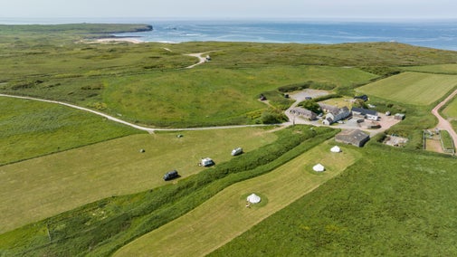The camping fields at Gupton Farm Campsite, Pembrokeshire